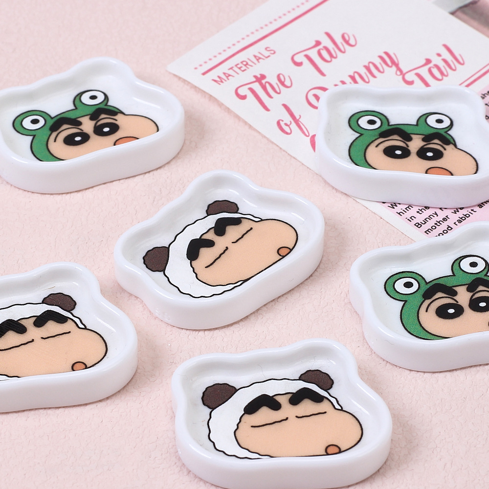 Kit de materiales para decorar crocs y accesorios - Incluye plato pequeña, pegamento de crema y adornos de resina - Diseño cartoon - Para DIY