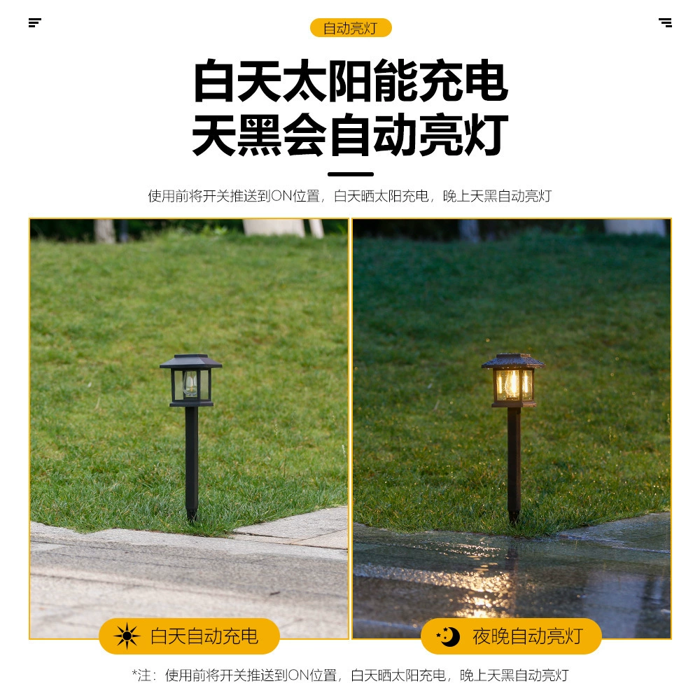 Солнечная уличная лампа для газона, двор, дом, светодиодная атмосфера, вольфрамовая лампа, уличная парковая декоративная ландшафтная лампа