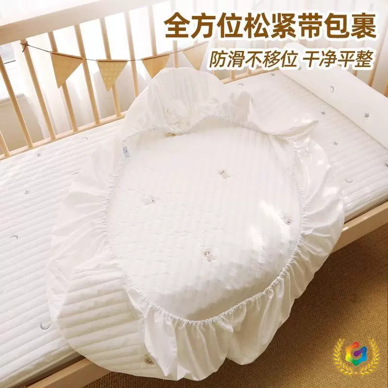 Crib, quilted sheet, children's mattress for side table, increased thickness