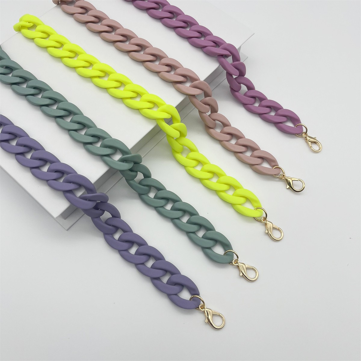 Basic Style 1 Piece Acrylic Colorful Solid Color Bag Strap