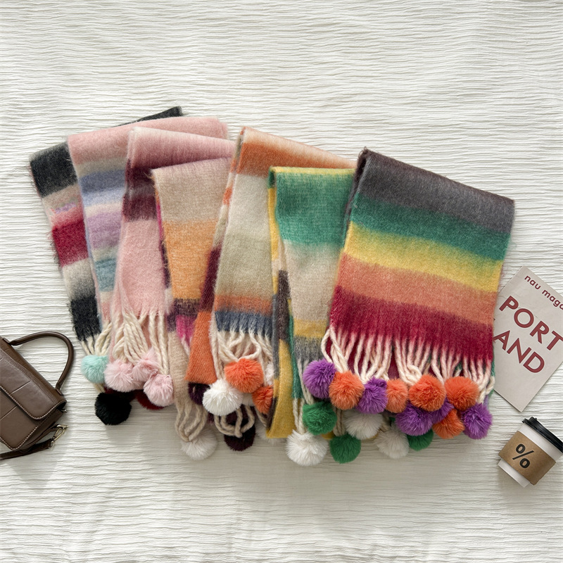 Scarf Classification Women's Simple Style Solid Color Imitation Cashmere Scarf