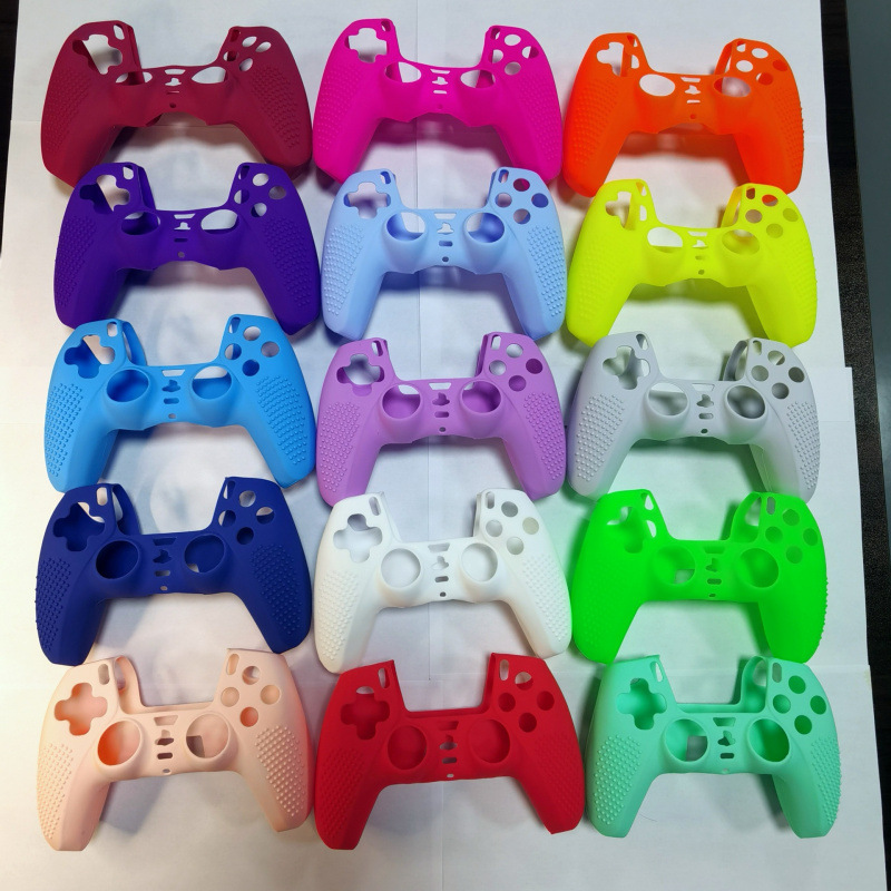 Adecuado para Black Myth Goku PS5 Gamepad Funda protectora de silicona con puntos antideslizantes Puro color mezclado camuflaje inalámbrico