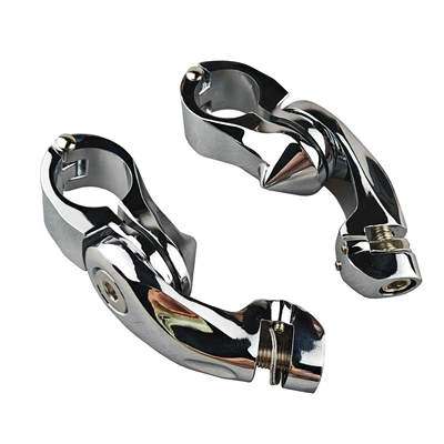 Gliding Double Lights Highway Fat Motorcycle pedals - short-bracket-electroplating