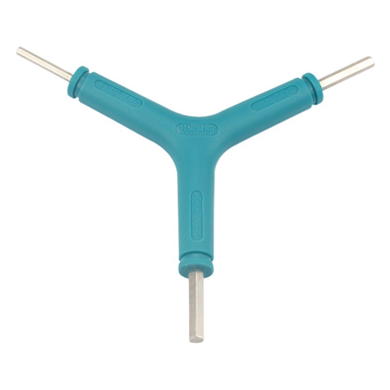 Multi-propósito llave de tres horquillas tipo Y llave hexagonal de tres horquillas herramienta de reparación de bicicletas al por mayor mango llave 345 largo