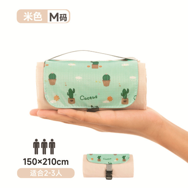 Handheld light and thin beach carpet for traveling for camping