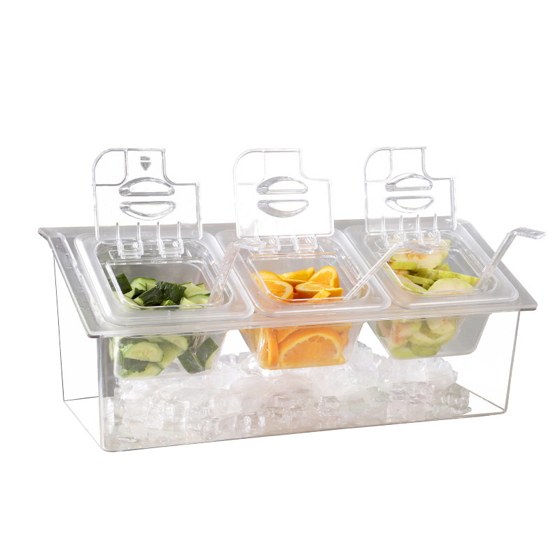 PC plástico flip-up caja de mermelada de material pequeño transparente rectangular porciones de tazón con cubierta tienda de té de leche caja de condimento de coco de perla image 5