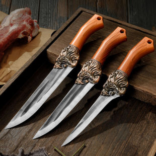 Customized Longquan Boning Knife for Killing Pigs and Sheep, Butcher's Special Knife for Cutting Meat, Kitchen Knife with Forging Craftsmanship
