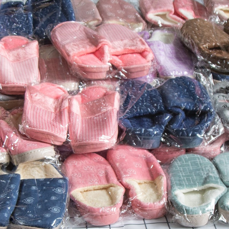 Processing price cotton mop night market stall mixed indoor couples home home wear-resistant couples cotton wool slippers manufacturers