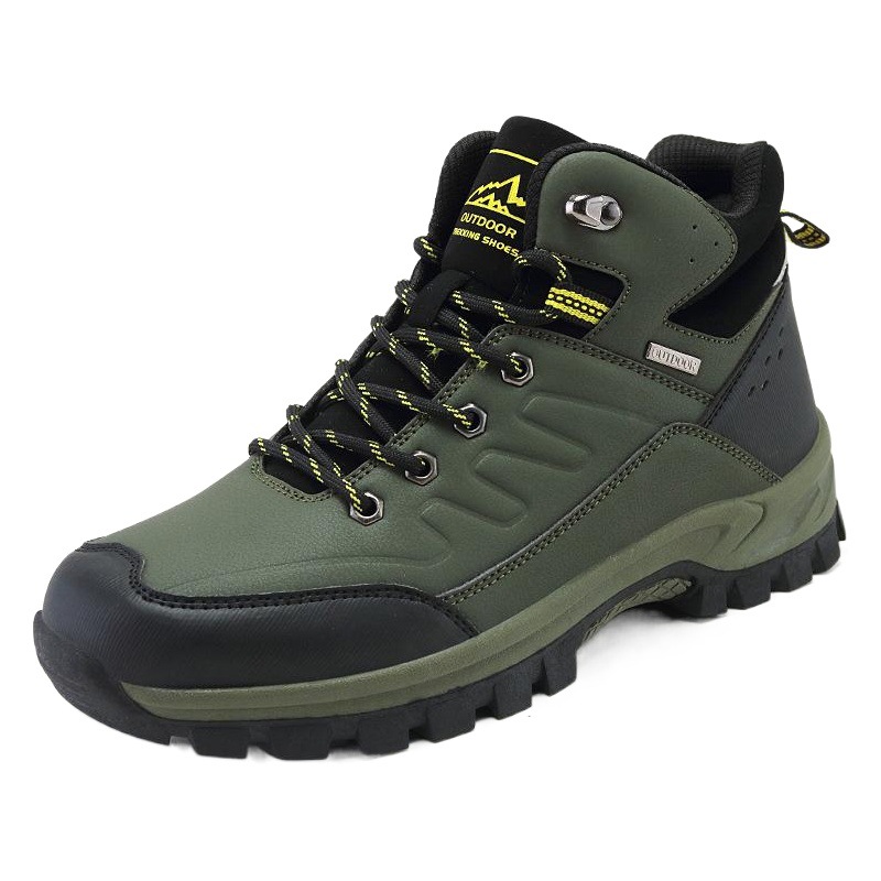 Autumn and Winter Outdoor Warm Cotton Shoes High-Top Plus Velvet Snow Boots Men's Shoes Hiking Shoes Manufacturer Dropshipping Casual Models