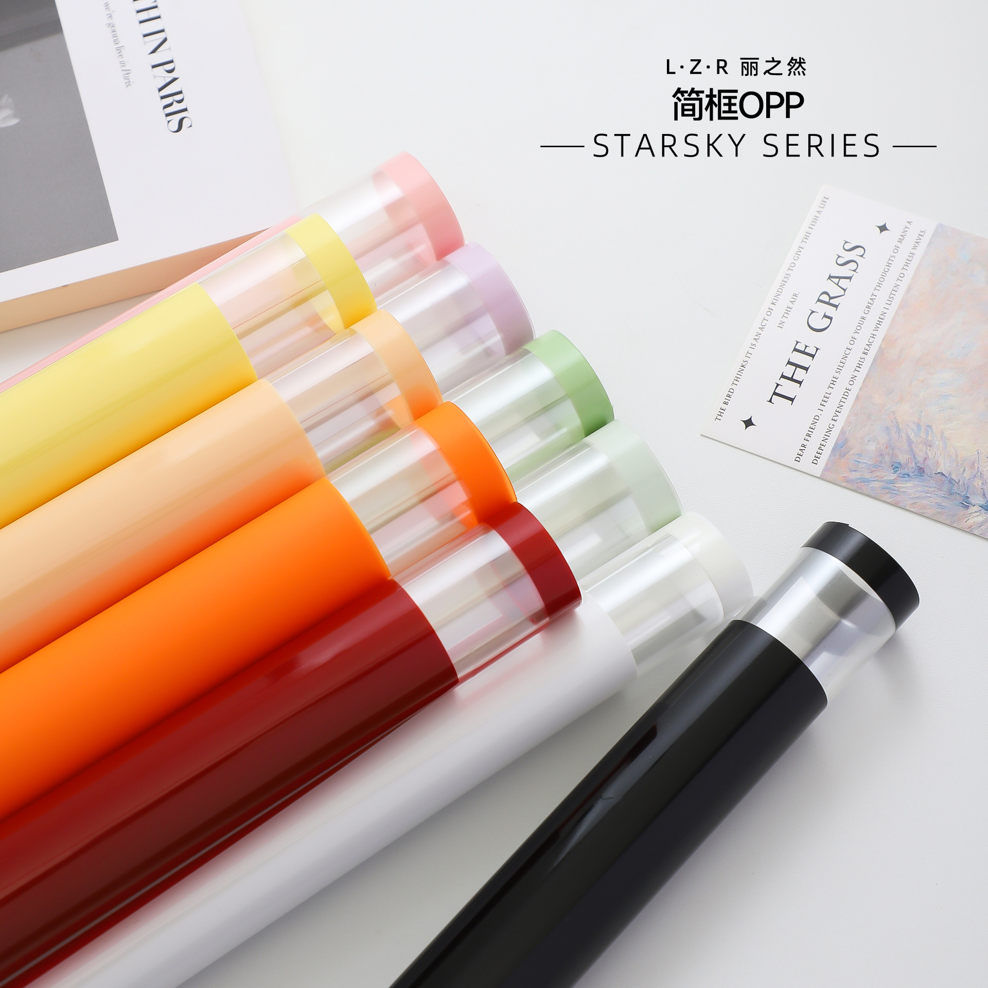 Lizhi Ran nuevo marco de celofán OPP transparente marco simple papel de embalaje de ramo floral impermeable simple