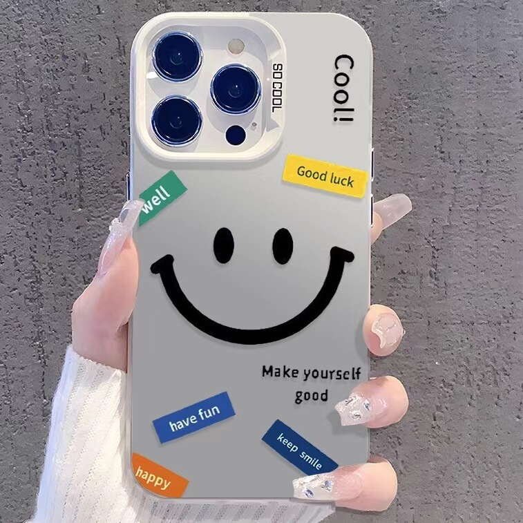 Casual Smiley Face Suitable for Apple 17Promax Mobile Phone Case Iphone16Pro Fashionable 15/14/13 European and American Style 12 Casual Smiley Face Suitable for Apple 17Promax Mobile Phone Case Iphone16Pro Fashionable 15/14/13 European and American Style 12