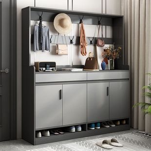 Shoe Cabinet Coat Rack Clothes Hanging Integrated Doorway Home 2025 New Explosions Space-saving Large Capacity Economical