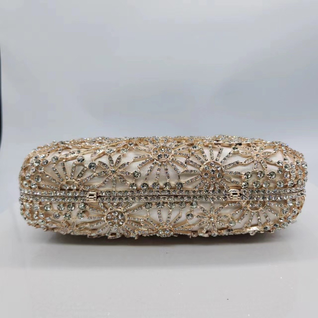 Rhinestone purse nuevo hueco bolso de diamantes para la cena europea y americana banquete de lujo bolso de diamantes de mano duro