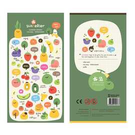 跨境韩国suatelier泡棉1005水果食物立体可爱贴画手机手账贴纸
