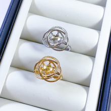 S925�y�ʯ8-9mm��ˮ�����ָ��������B�����Ȧ�OӋ����diy����