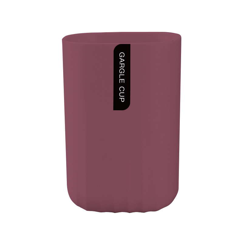 Sencillo Estilo nórdico cepillo de dientes taza baño color sólido onda patrón plástico cepillo de dientes almacenamiento taza de lavado simple enjuague bucal taza