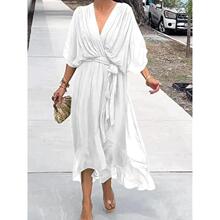 B 30299 Tie Belt Batwing Sleeve Dress ϵ����ȹ �羳ŷ��