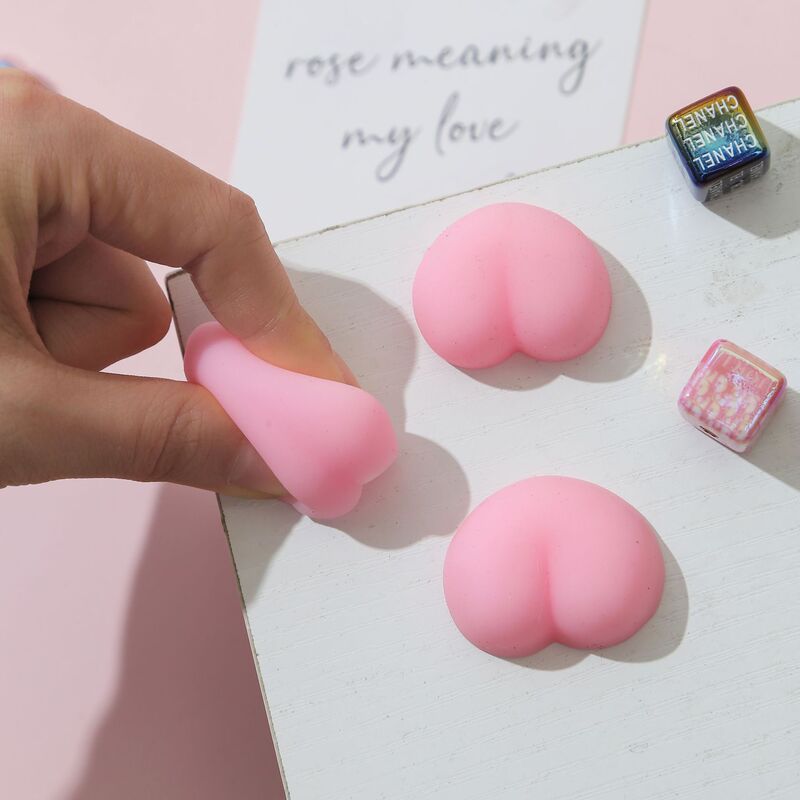 Mini Peach Butt Squishy Soft Gel Cute Butt Dumpling Shin-Chan Butt Phone Case Accessory Stress Relief Squishy Ball