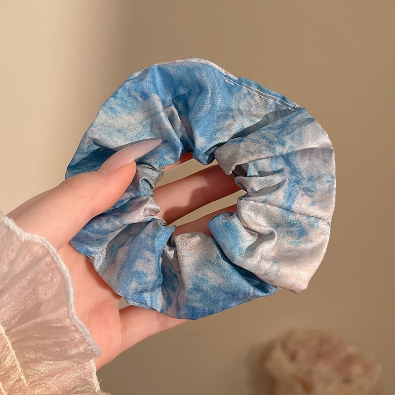 2 ¿ satén tie - Dye - Azul unos 12 cm