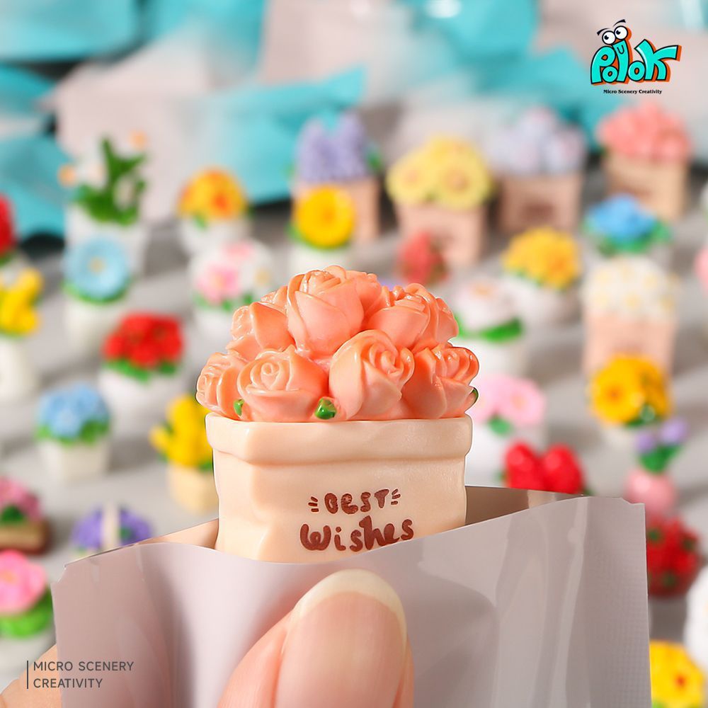 迷你可爱花卉盆栽盲袋微景观玫瑰花模型摆件哄女友潮玩情人节礼物