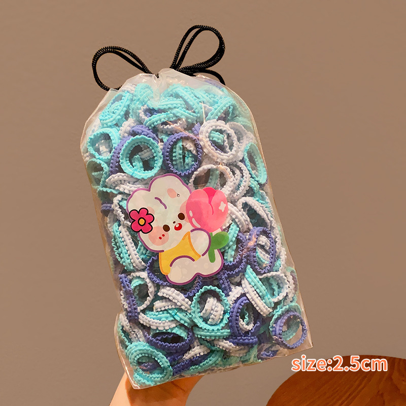 Tocado de cuerda de pelo de las niñas falda ensanchada diadema de tamaño pequeño alta elasticidad de los niños no duele banda de pelo dulce banda de goma bebé