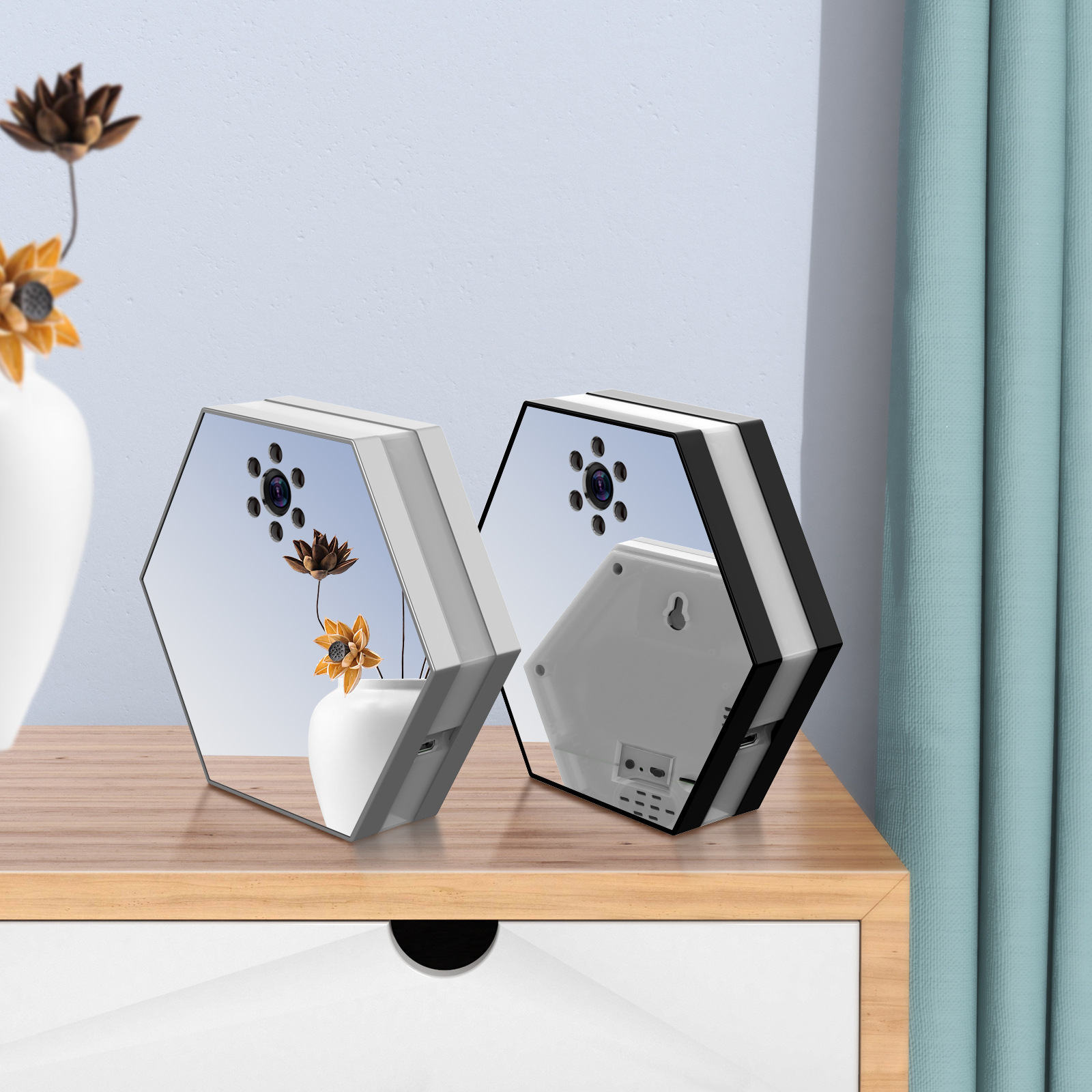 Cámara de vigilancia doméstica con visión nocturna transfronteriza, sin cables, se puede conectar a teléfonos móviles, cámara de seguridad interior, visión nocturna de gran angular