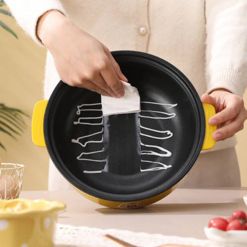 Gift Non-stick Steam Cooker for Student Dormitory, Household Multi-functional Dual-handled Yellow Duck Electric Stewer