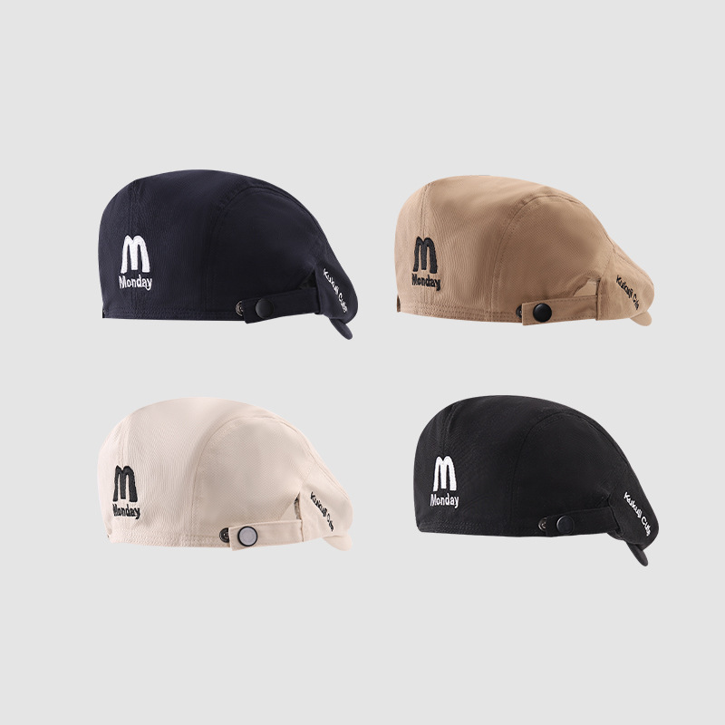 Sombreros anti-belé, sombreros para niños y niñas, sombreros de pintores, primavera y otoño, 2024 nuevo estilo retro de estilo de puerto, sombreros de boca de pato, marea