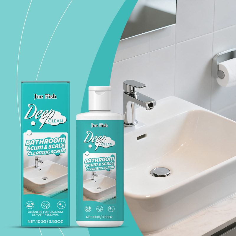 Jue Fish Bathroom Dirt Cleaner Household Toilet Toilet Bathtub Tile Decontamination and Descaling Deep Cleaning