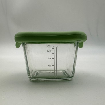 Cuenco de alimentos suplementarios para bebés calentado por microondas, caja de almuerzo con cubierta, huevo al vapor, caja de muestra de alimentos cocinados, caja de vidrio
