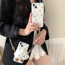 可爱蝴蝶结小动物适用iphone17Promax苹果16手机壳13双层15少女14