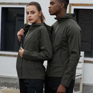 2021 autumn and winter New mountaineering cloth hooded simple jacket men's casual windproof zipper cardigan windbreaker stand collar coat