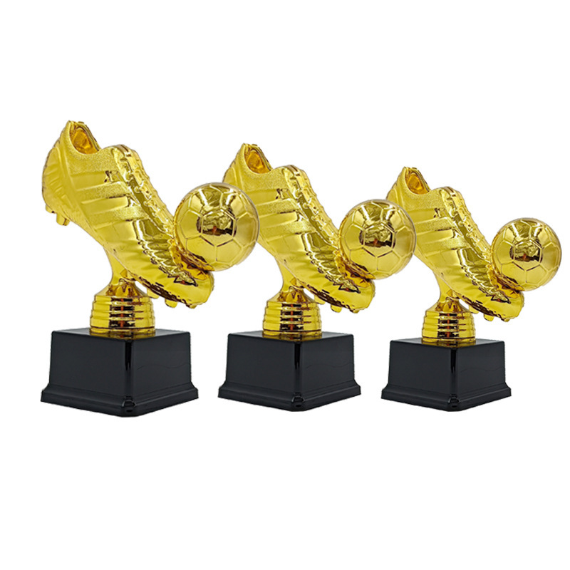 Bota de oro de venta transfronteriza trofeo de fútbol recuerdos escolares trofeos de fans creativos trofeos de resina de Copa del Mundo