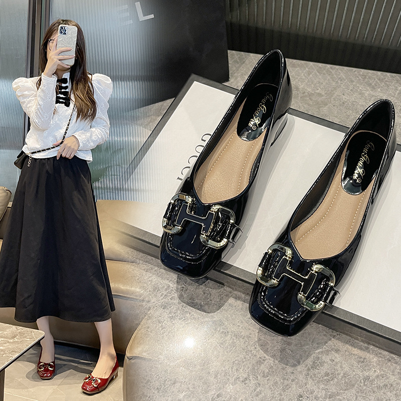 2026 New Large Size Mary Jane Shoes for Women, Spring and Autumn Design, Versatile Square Toe Buckle Chunky Heel High Heels 2026 New Large Size Mary Jane Shoes for Women, Spring and Autumn Design, Versatile Square Toe Buckle Chunky Heel High Heels