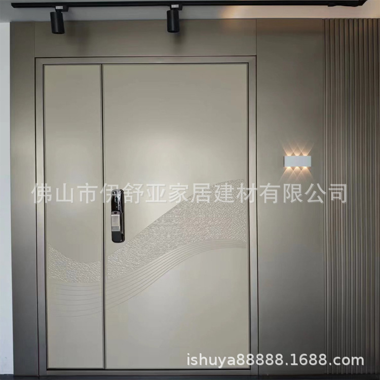 Villa Courtyard Entrance Door Aluminum Carved Door Single Opening Mother Double Door One Door One Scene Anti-theft Moisture-proof Explosion-proof Entry