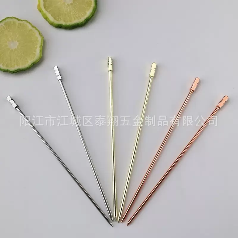 不锈钢果针水果叉、吧签、水果针、不锈钢果签、酒吧调酒签
