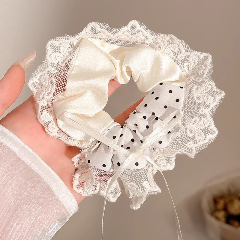 Anillo para el cabello de intestino grueso de gran tamaño coreano, bufanda cuadrada de alta calidad femenina, cuerda para el cabello, banda elástica y duradera, flor de viento perezosa