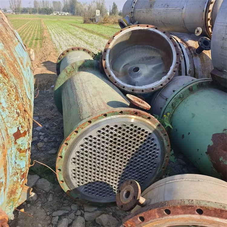 二手100平方316L材质不锈钢冷凝器 常压冷凝水换热器 列管冷凝器