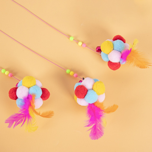 Cat long steel wire cat toys cat toys cat supplies wholesale feather small flying insects cat toys cat toys