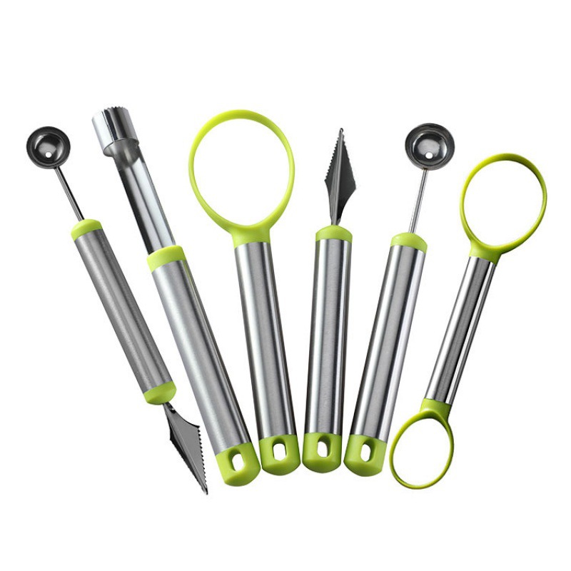 不鏽鋼水果挖球器 去瓤拼盤工具分割器花刀模具