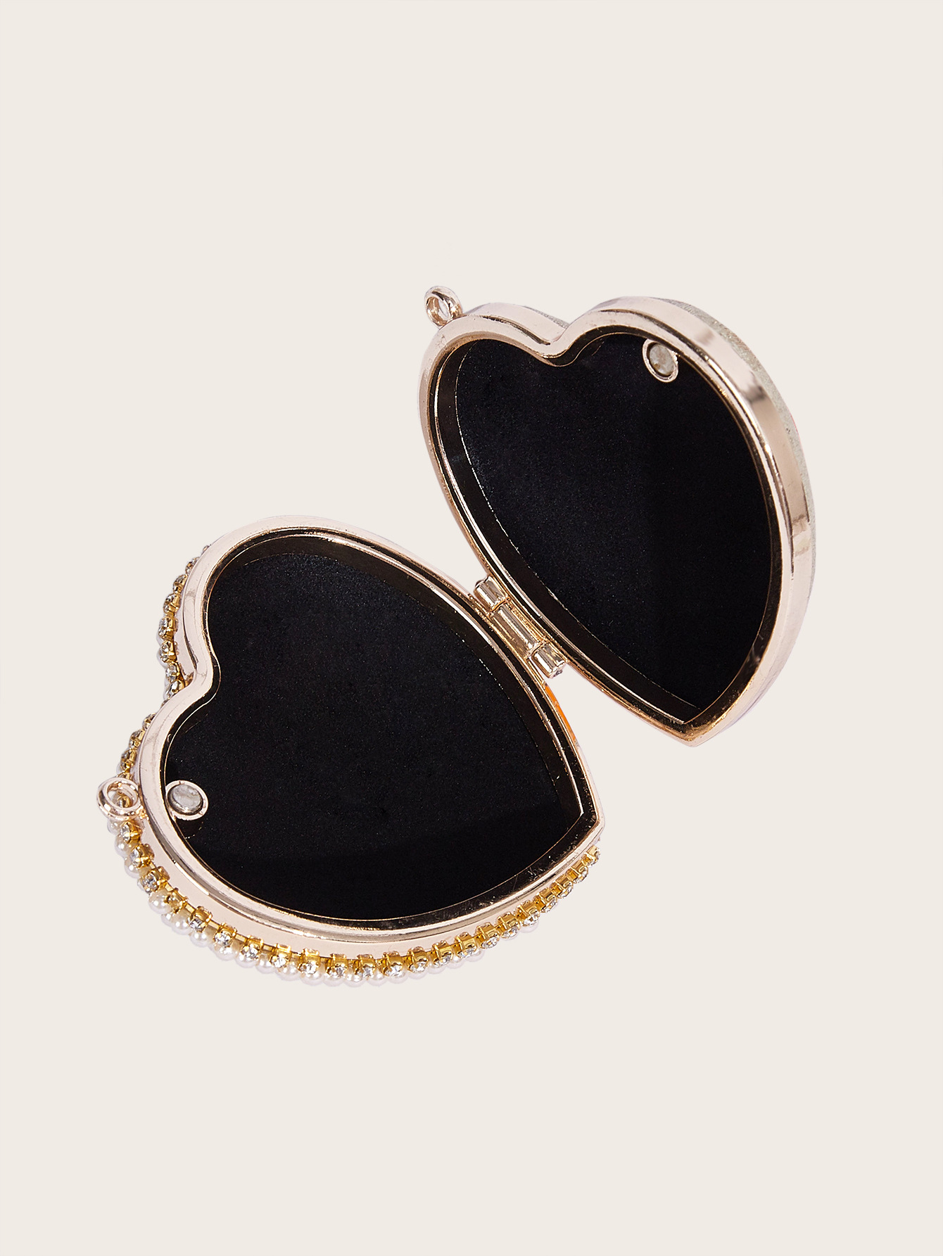 Single Shoulder Strap, Top Handle Strap Type Polyester Geometric Heart-shaped Evening Bags