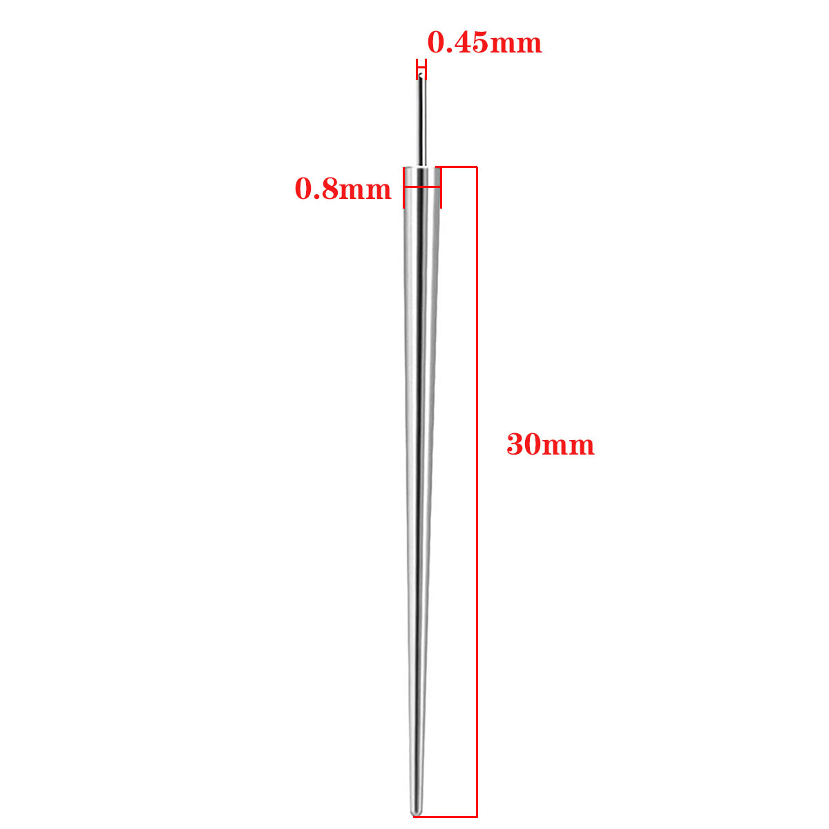 Einweg-Führungsstab aus Edelstahl mit Nadelgewinde für Lippen- und Bauchnabelpiercings_voghion.com
