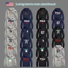 Spring 2024 Polo Bear Hooded Ralph Lauren Bear Sweatshirt Men's Winter Top Pullover Hooded Fleece Jacket