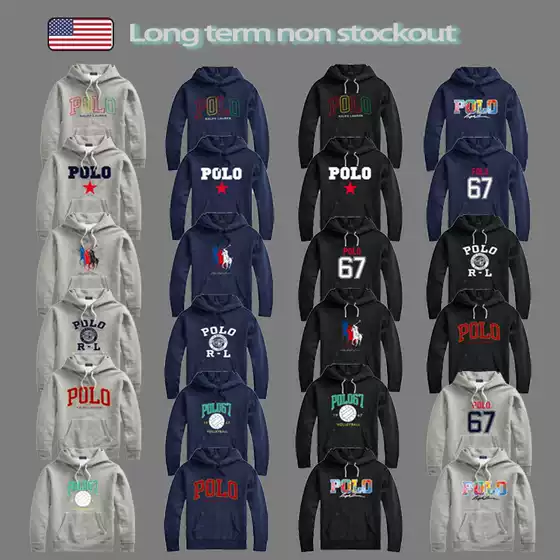 Spring 2024 Polo Bear Hooded Ralph Lauren Bear Sweatshirt Men's Winter Top Pullover Hooded Fleece Jacket