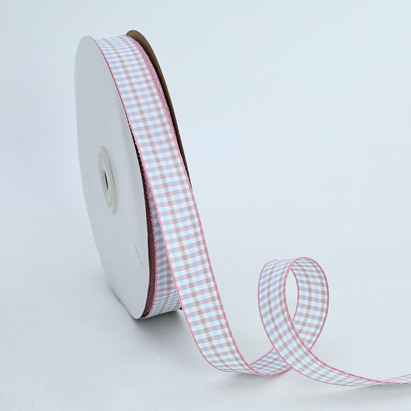 Pastoral estilo Plaid cinta de la torta de la cinta hecha a mano DIY material accesorios para el cabello cinta flor caja de regalo cinta de embalaje