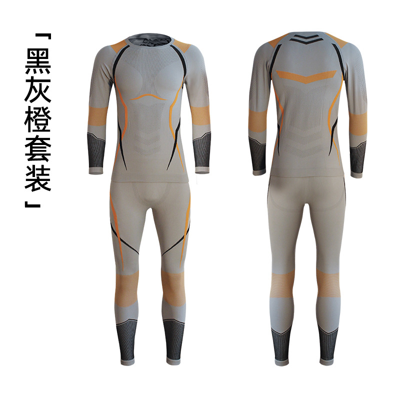 Ropa de esquí ajustada para exteriores de otoño e invierno, ropa y pantalones de secado rápido, ropa interior deportiva para correr que absorbe la humedad y el sudor, ropa interior ajustada y cálida de compresión