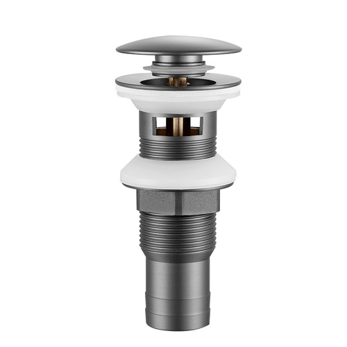 Full copper push-button overflow basin sink with bounce-type pivot flipboard odor-proof drain