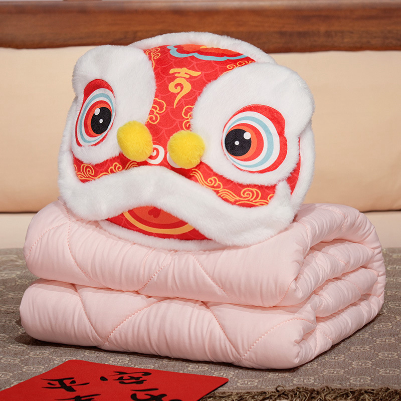 Guochao serpiente 3 - en - 1 mantas de almohada china muñeca de viento despierta león sofá de celebración regalos de Año Nuevo regalos de la empresa