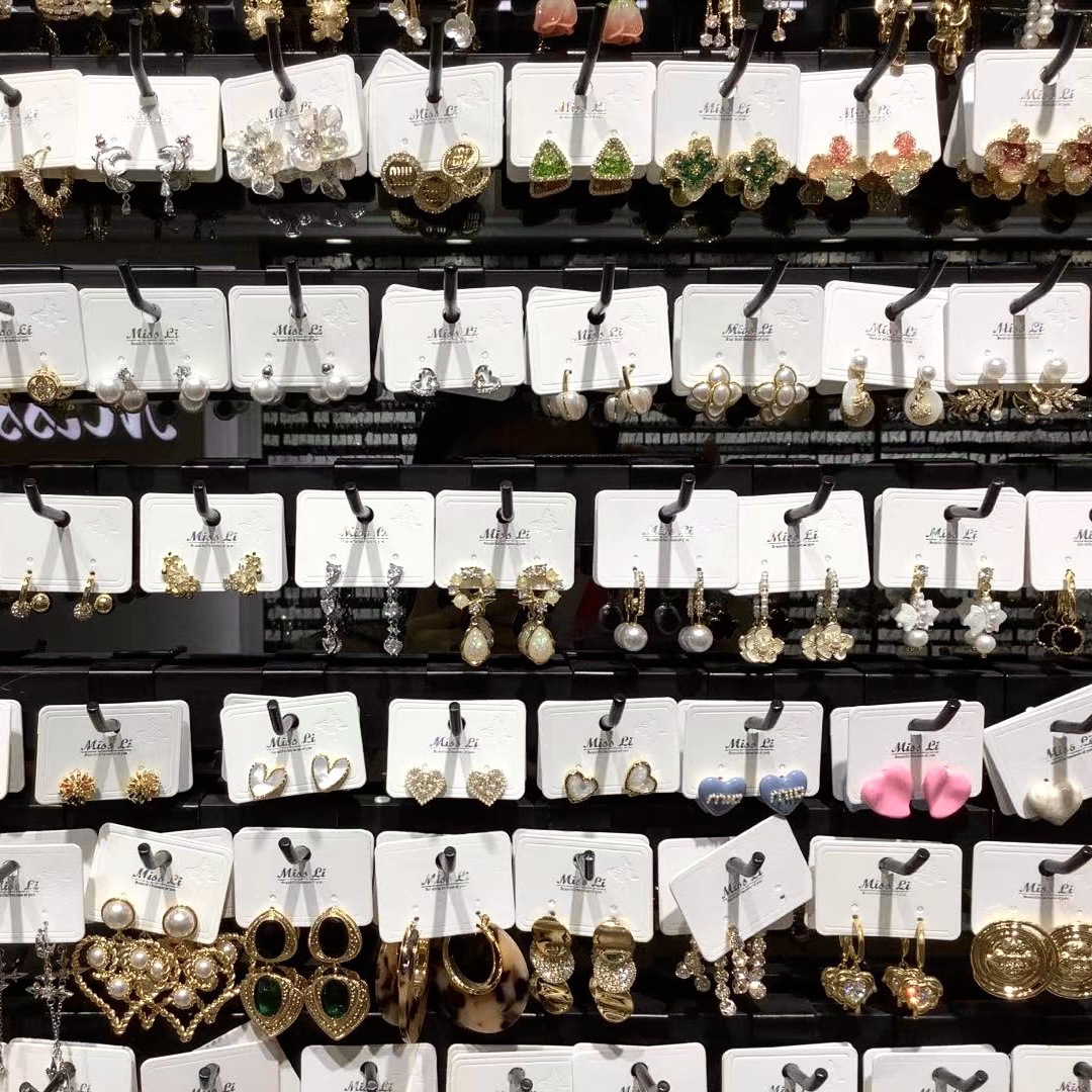 925银针摆地摊夜市货源耳环女韩国时尚网红直播爆款轻奢耳饰批发