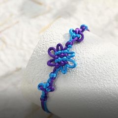 友谊配对结手链彩色线绳手工编织平结抽拉手链女士平安结编织手链